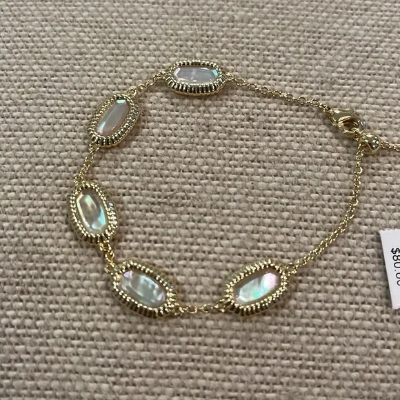 Kendra Scott Grayson Ridge 14K Plated Link Bracelet/NWT - Picture 2 of 7